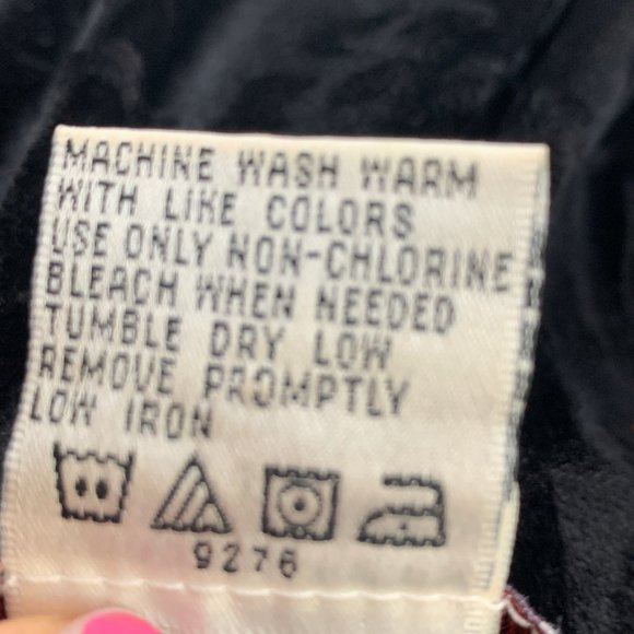 Vintage‎ Bridge BG Gate Black Satin Over Sized Blouse Long Sleeve Medium Floral - Picture 6 of 12